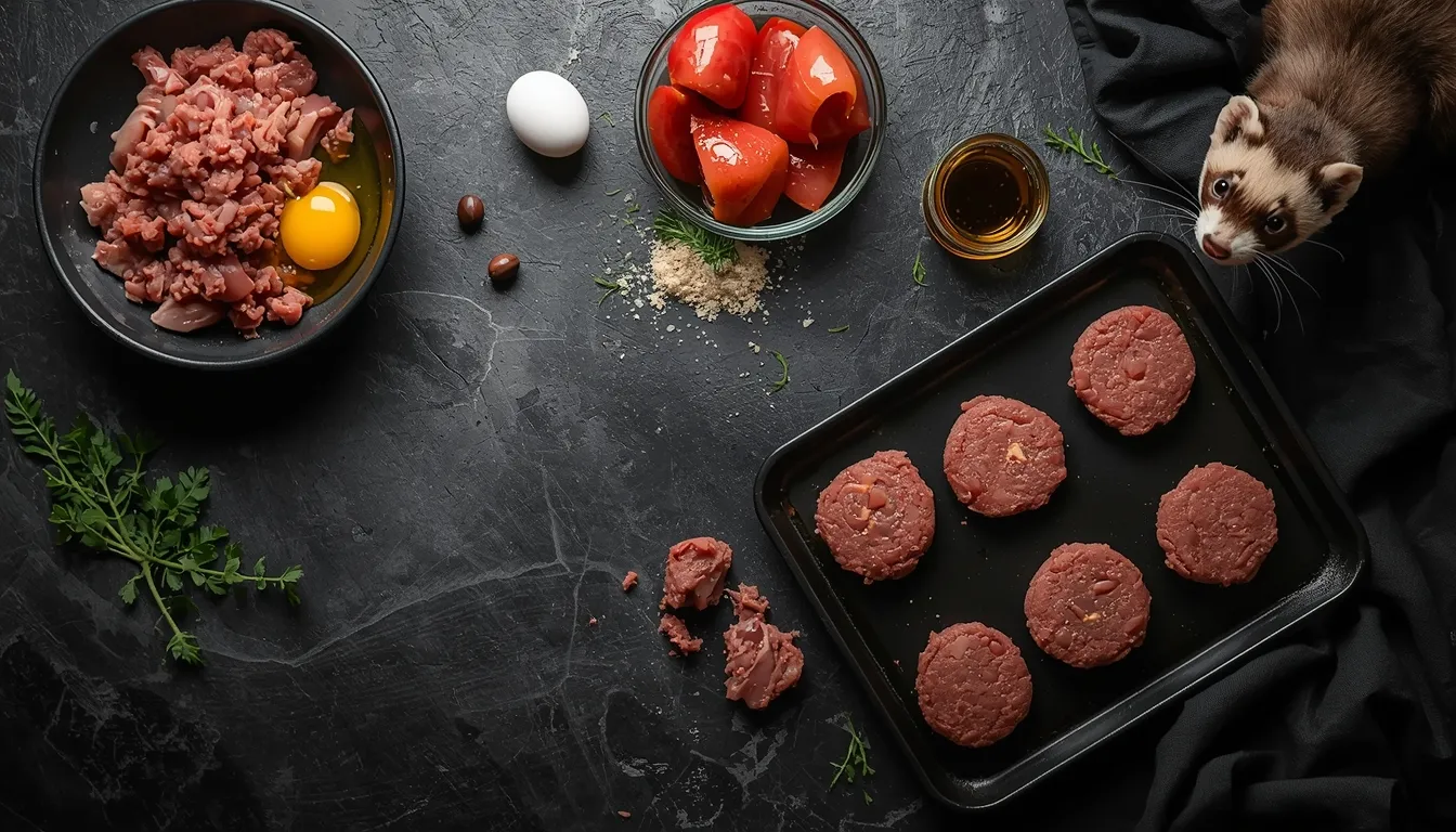 Homemade ferret food patties